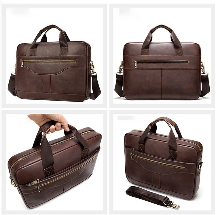 Briefcase Men'S Bag Multifunction Briefcase Bag Handmade Leather Mens Briefcase Bag For Men