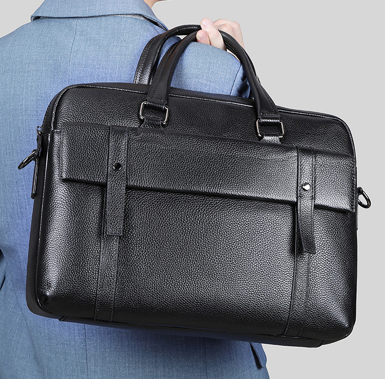 Briefcases Business Men Shoulder Handbag Bag Mens Leather Briefcase