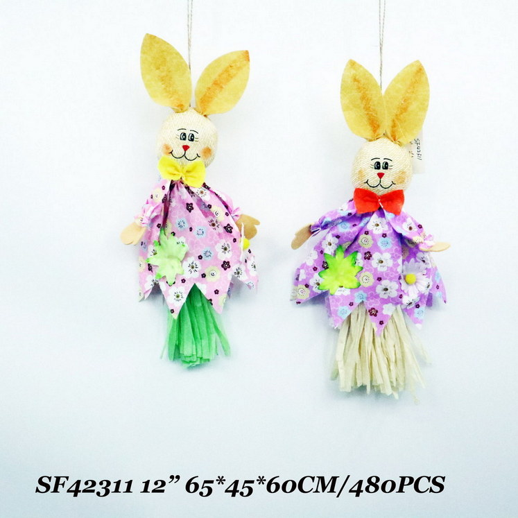 12 Inch Easter Rabbit Hanging Holiday Decoration