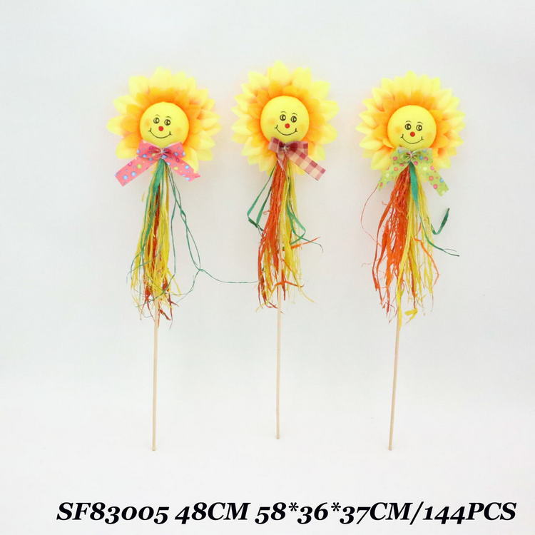 48cm Garden Decoration Sunflower Pick 3 Assts.
