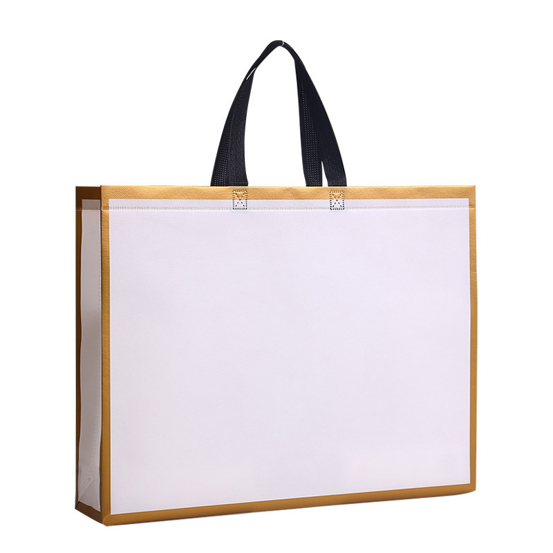 Customization print logos nonwoven fabric shopping handle bag