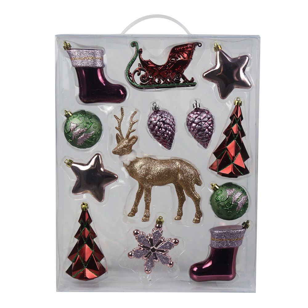 13pcs Christmas Ball Ornaments Shatterproof Christmas Ornaments Set