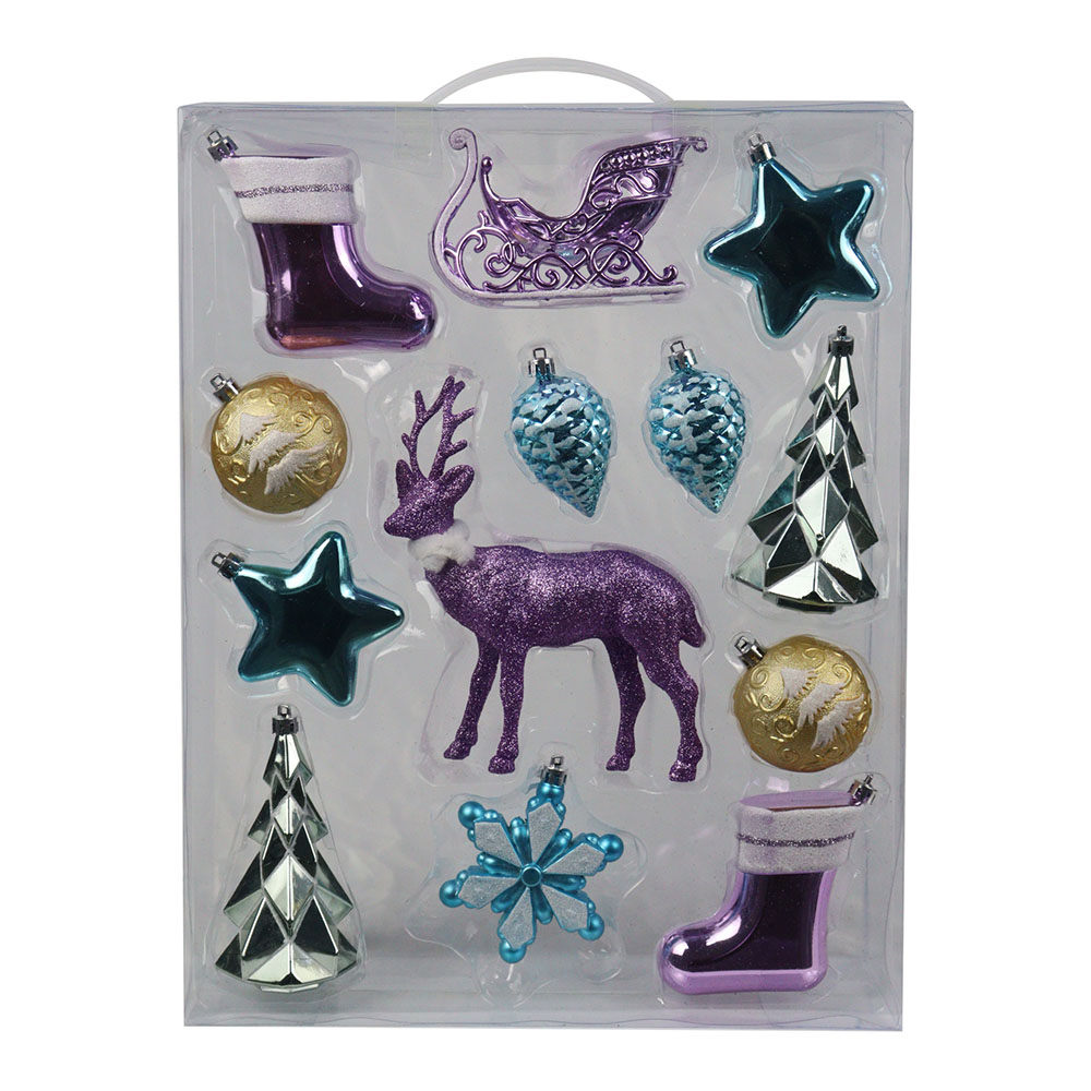13pcs Christmas Ball Ornaments Shatterproof Christmas Ornaments Set