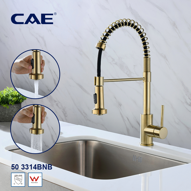 CAE Single-lever pull-down kitchen faucet 50 3314BNB