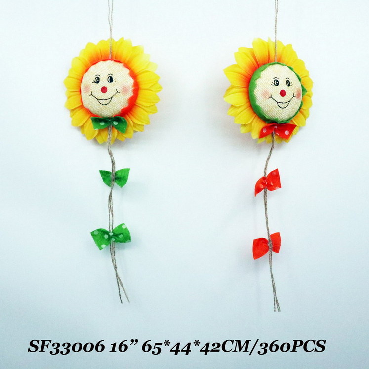 16 Inch Garden Holiday Decoration Sunflower Hanging