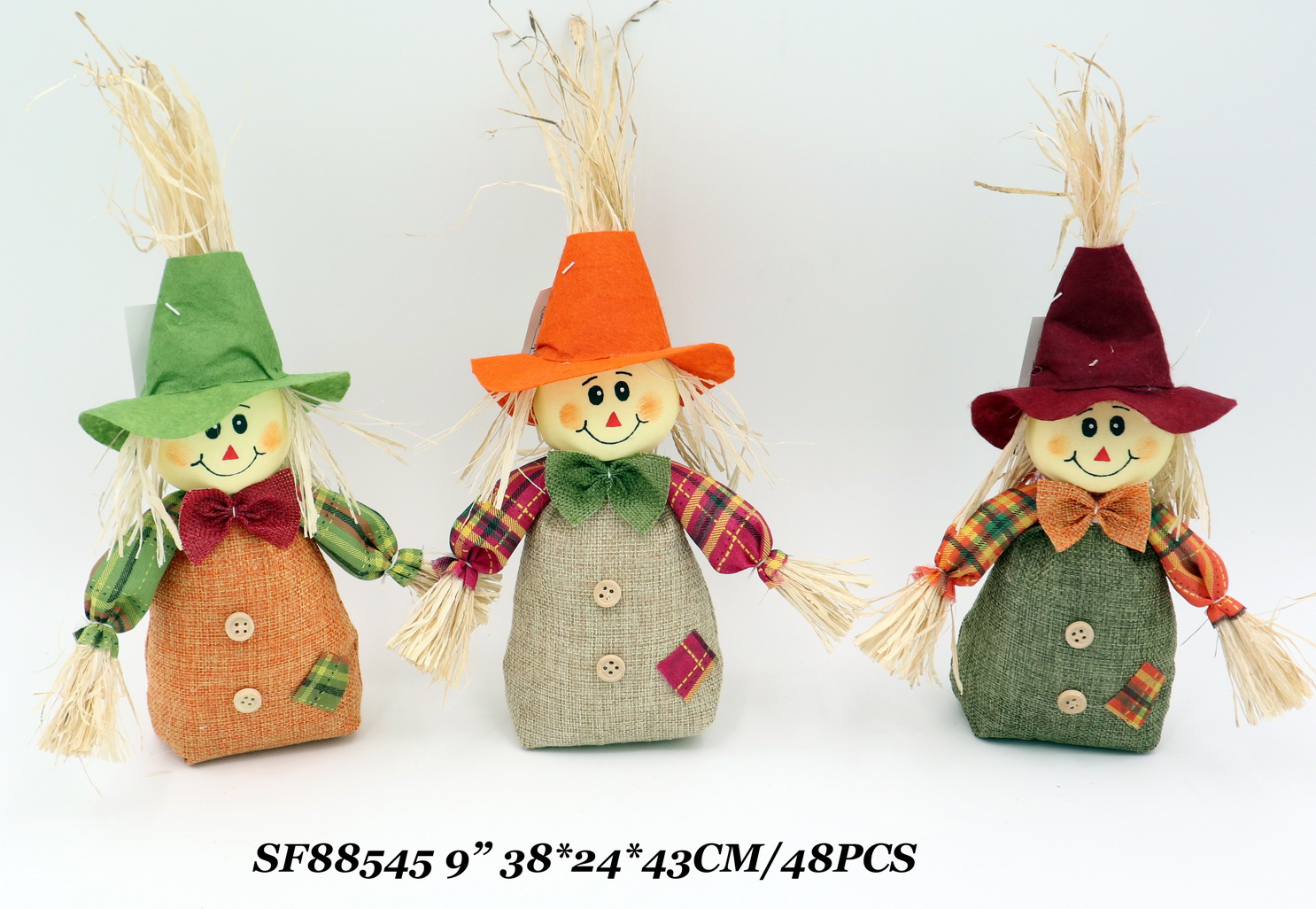 9 Inch Fall Halloween Decoration Scarecrow Sitting