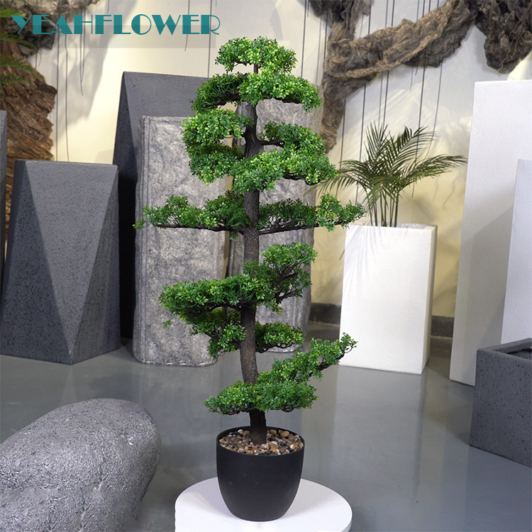 Artificial Bonsai pine Tree Potted Plant Ornament Bonsai Simulation Green Plant Fake Plant Potted