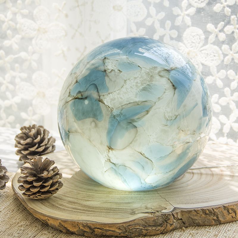 Art color glass decorative lighting handmade G12-22/GJ17-20/TL12 White-Gray Metallic blue Agate