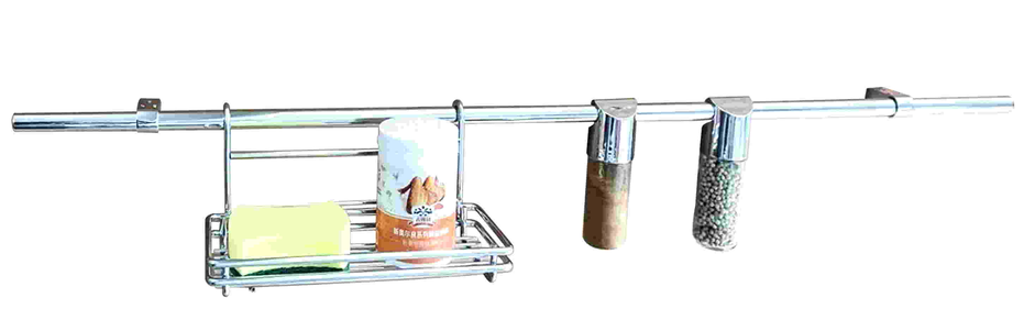Set Of Tube 100 Cm, Holder And Cap, Chrome Plated