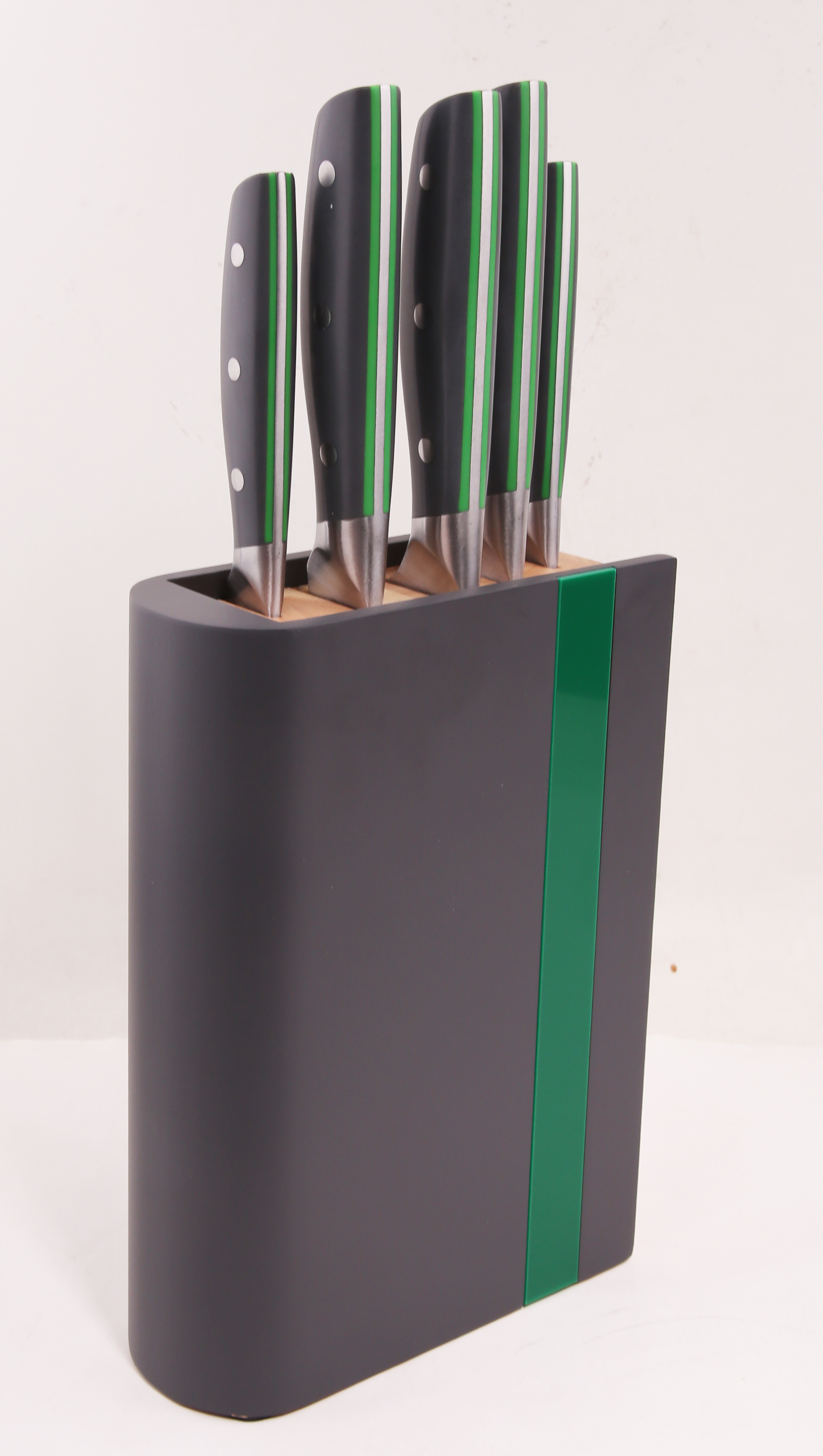 6pcs Kitchen knife with ABS handle and wooden block