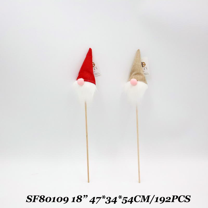 18 Inch Xmas Santa Head Pick Decoraiton