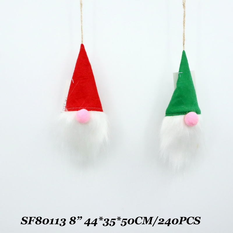 8 Inch Xmas Decoration Santa Head Hanging