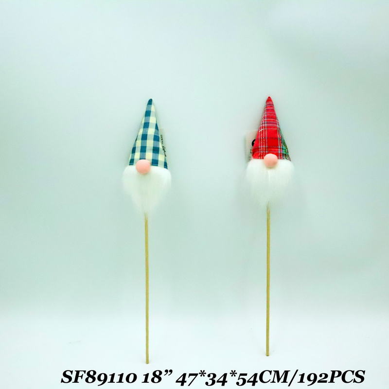 18 Inch Xmas Decoration Santa Head Pick 2 Assts.