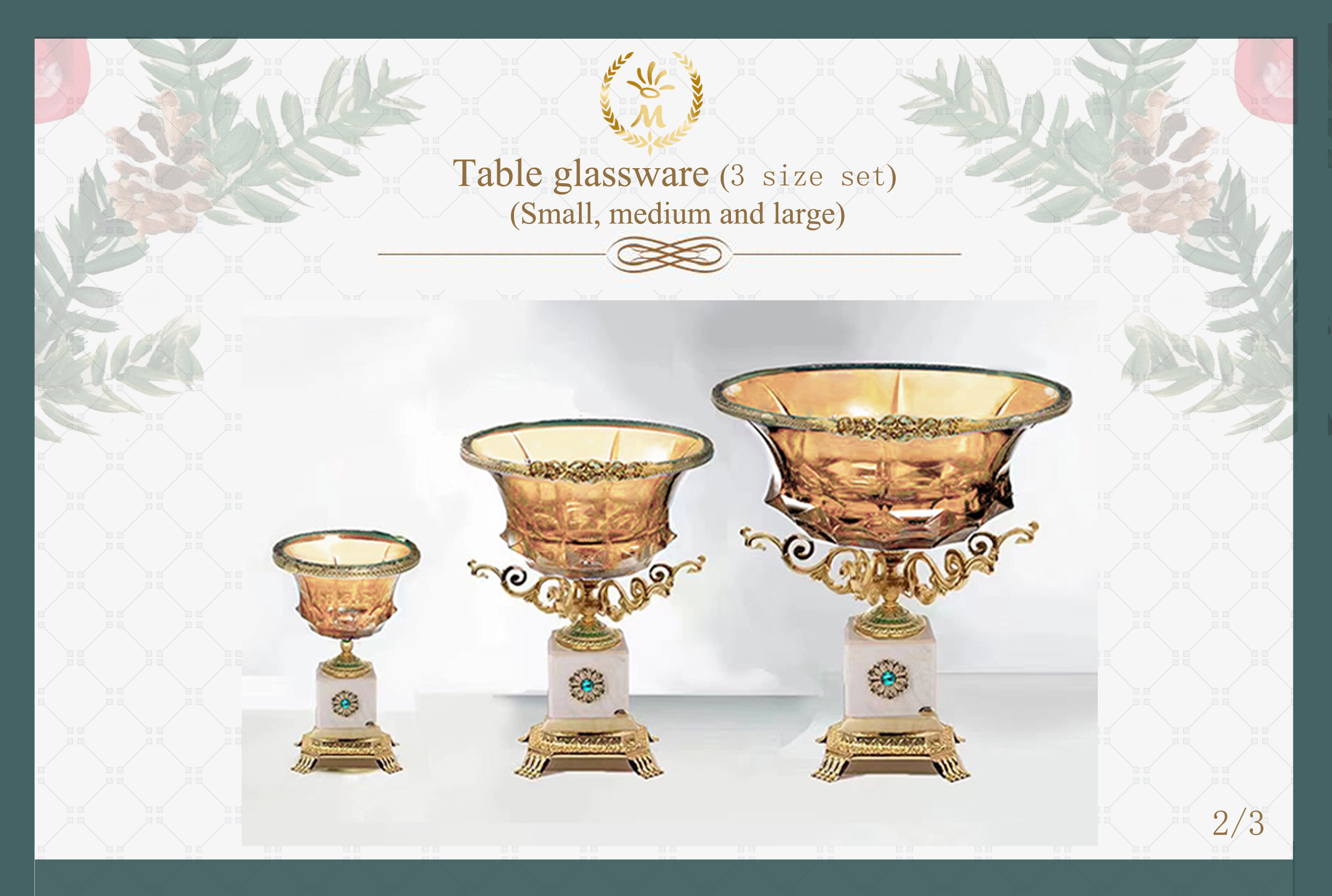 Dinner table glassware