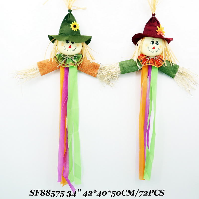 34 Inch Fall Havest Halloween Garden Scarecrow Decoration Hanging