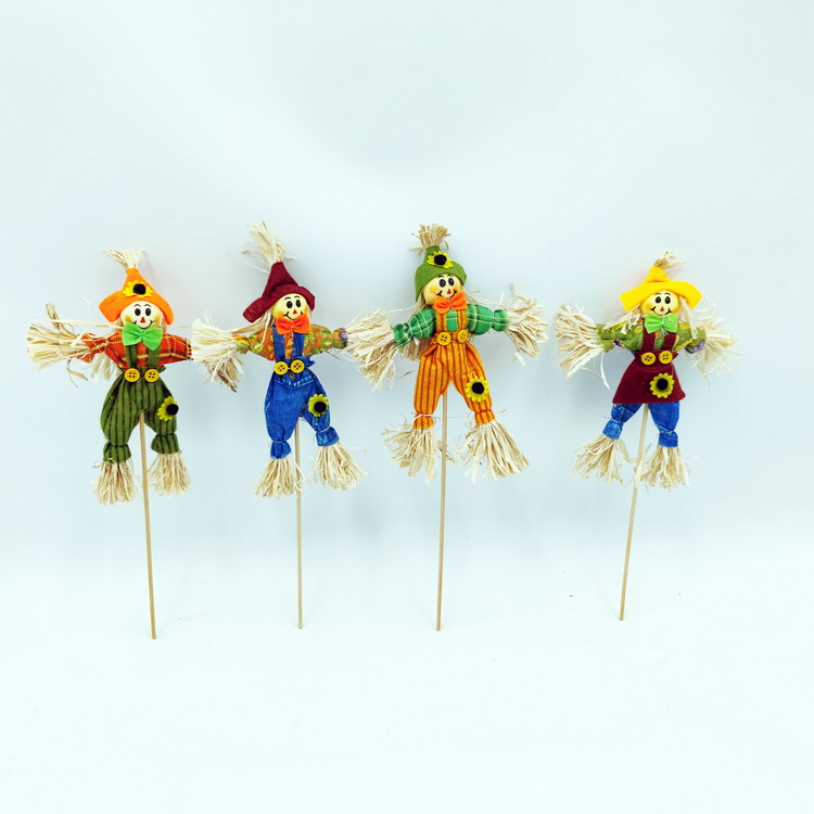 12 Inch Fall Harvest Decoration Scarecrow Pick