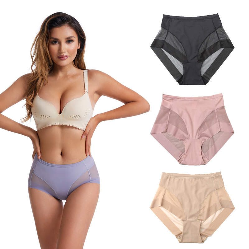 Postpartum briefs waist lift hip underwear mesh breathable underwear waist body pants
