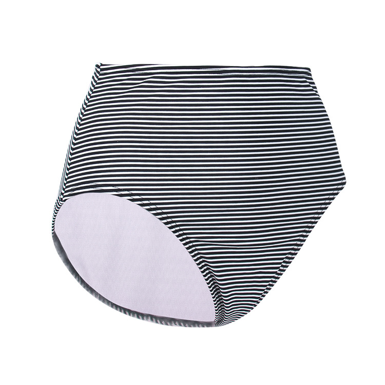 DGLT-19017 High waist swimwear trunks women's plus size swimwear stripe print swim briefs