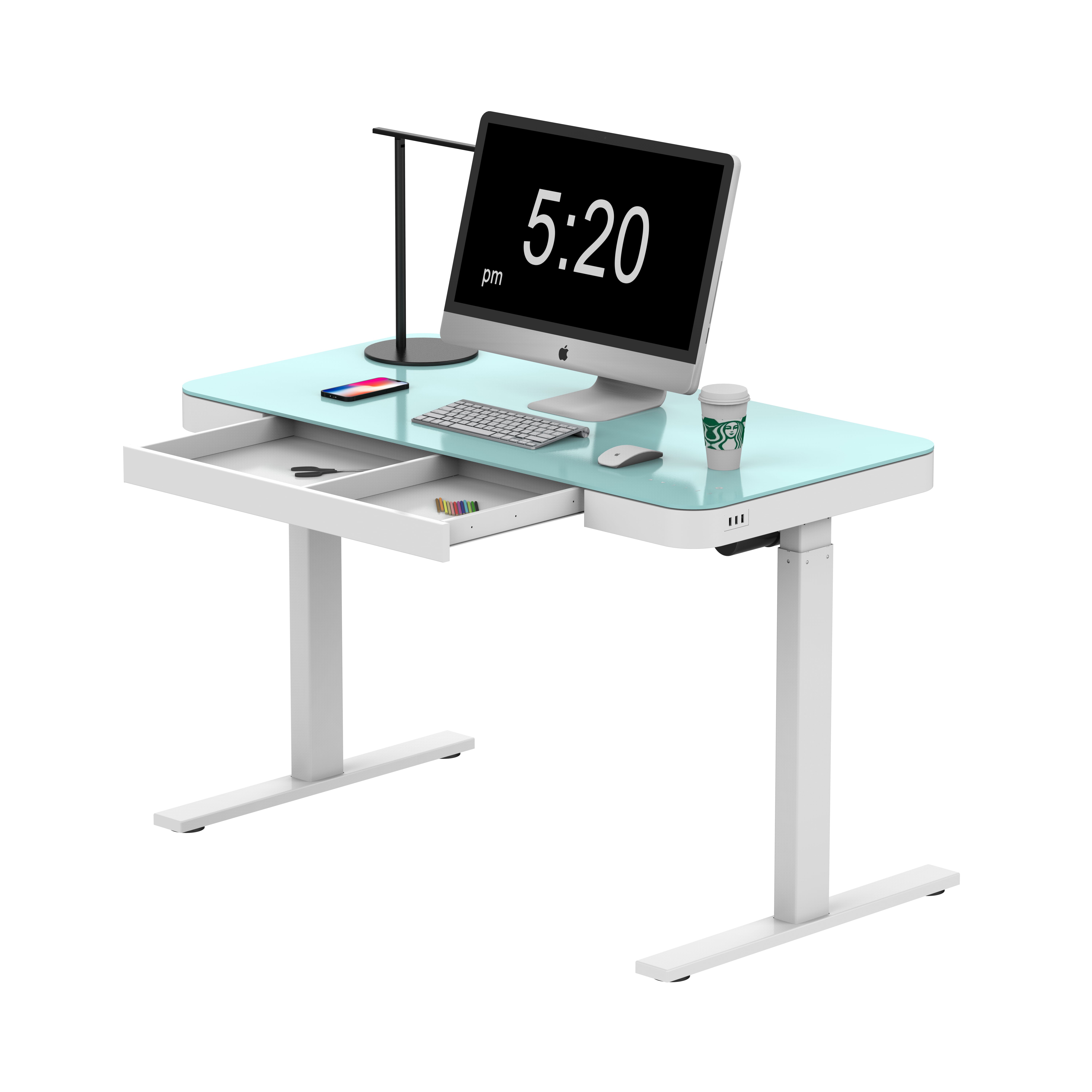 Contuo single motor glass desktop lifting table