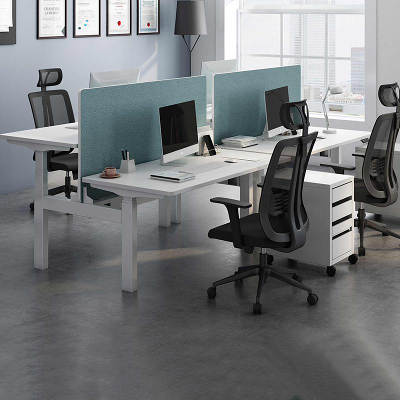 Contuo Double Seat Elevating Table Intelligent Adjustable Height Computer Office Desk