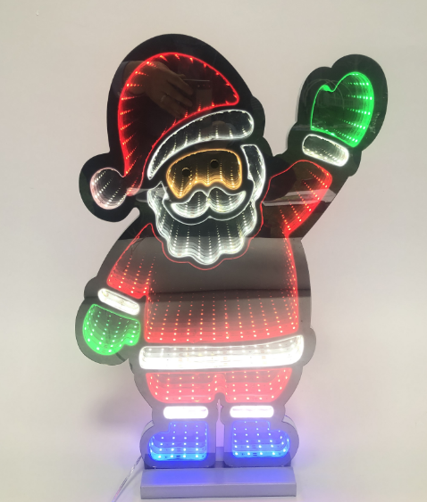 Santa Infinity 3D Mirror Tunnel Light