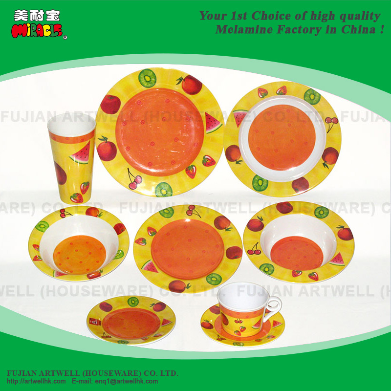 Fruit Design Melamine Dinner Set