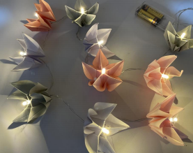 10pcs paper Carambola flower string light