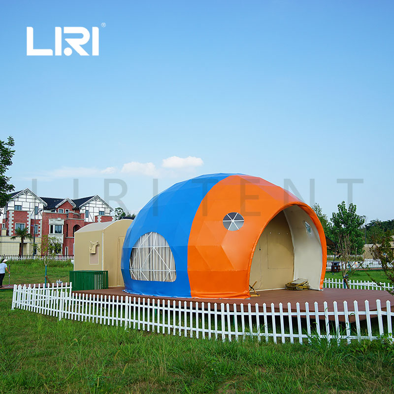 Tent, Ladybug Geodesic Glamping Dome Textile Tent Camping