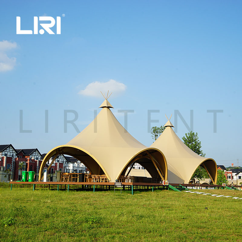 Outdoor Teepee Tent, Restaurant Tents, Indian Yurt Glamping Tent
