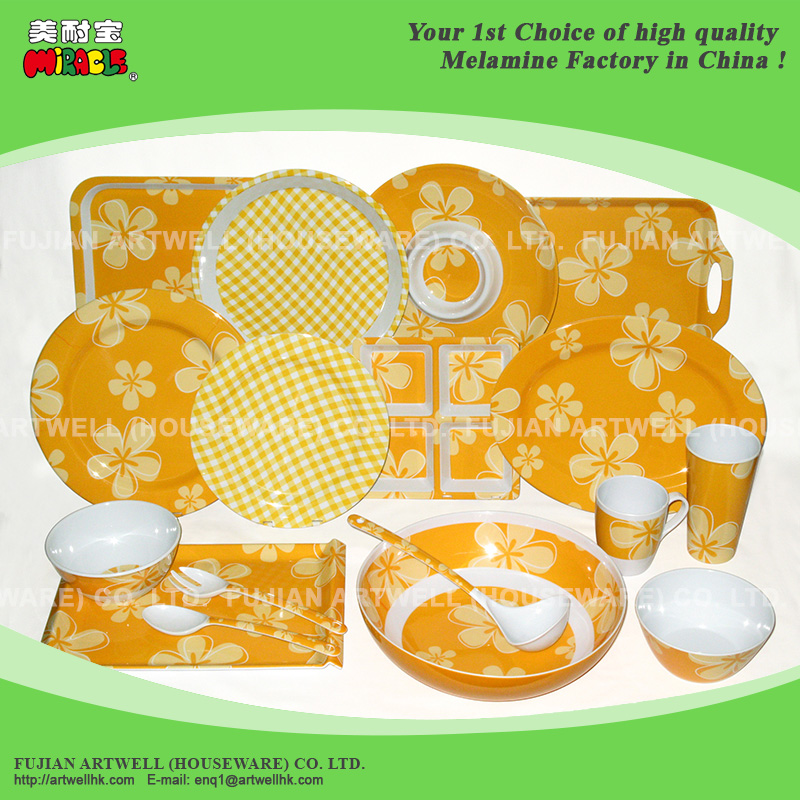 Melamine Dinner Set Tableware - Melamine Tray, Melamine Plate, Melamine Bowl