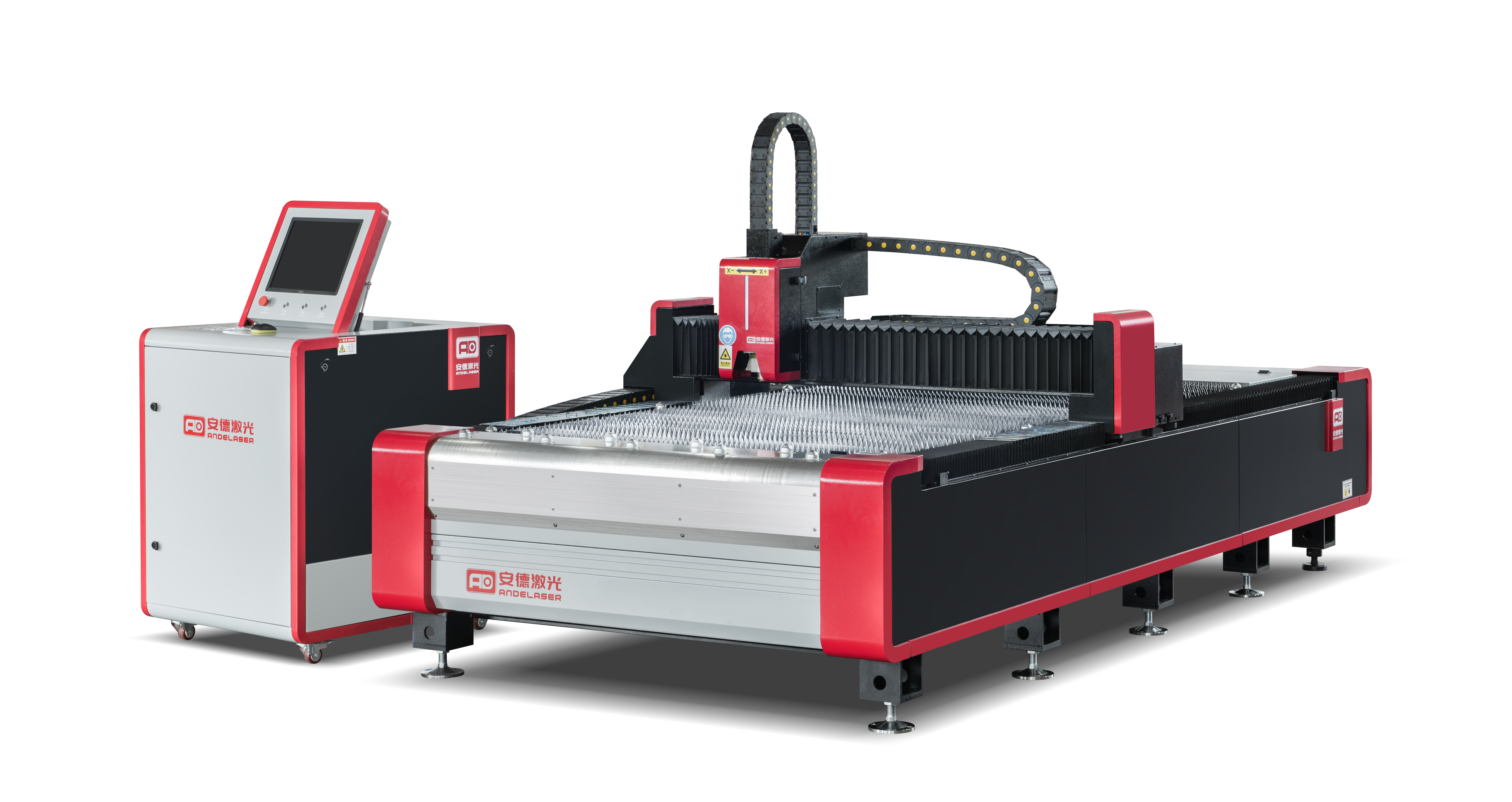 Fiber Laser Cutting Machine For Plates With Separate Electric Cabinet