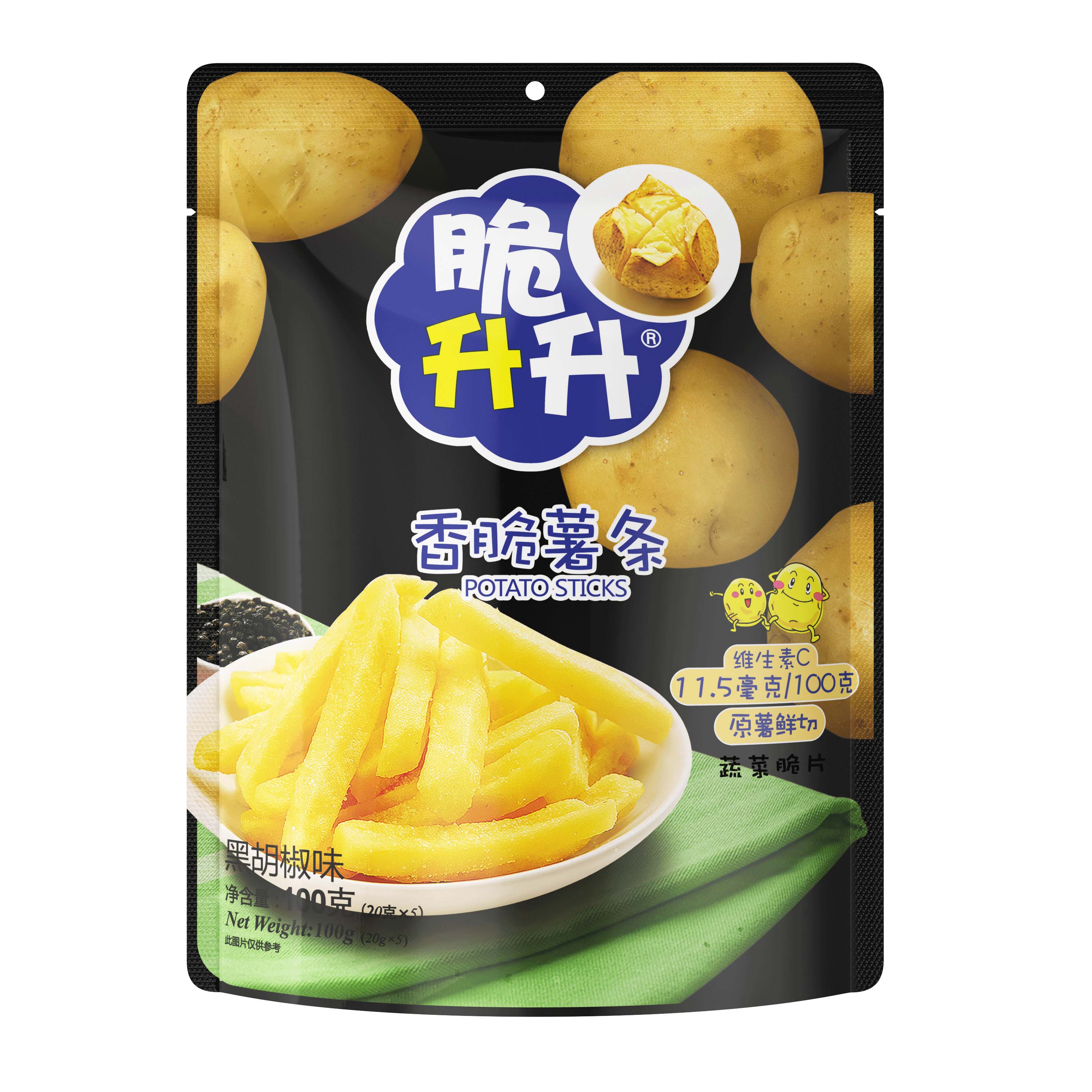 Crisup Potato Sticks Black Pepper 100g