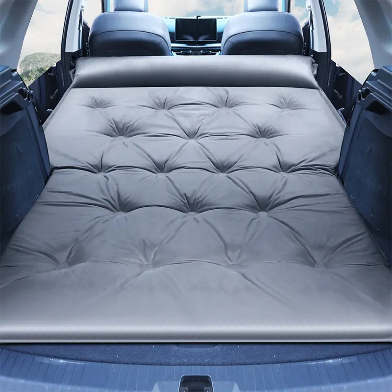 Compact TPU inflatable Camping Sleeping Pad with Built-in Foot Pump Waterproof Air Mattress Mat