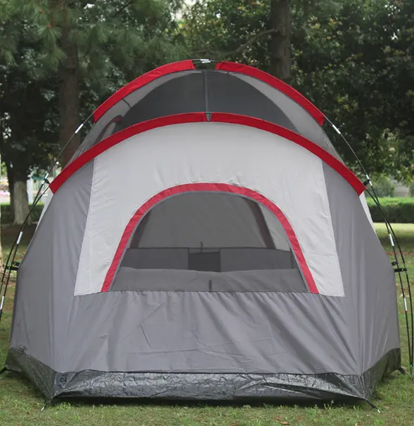 Custom outdoor 5-6 people two rooms and one living room family camping tent