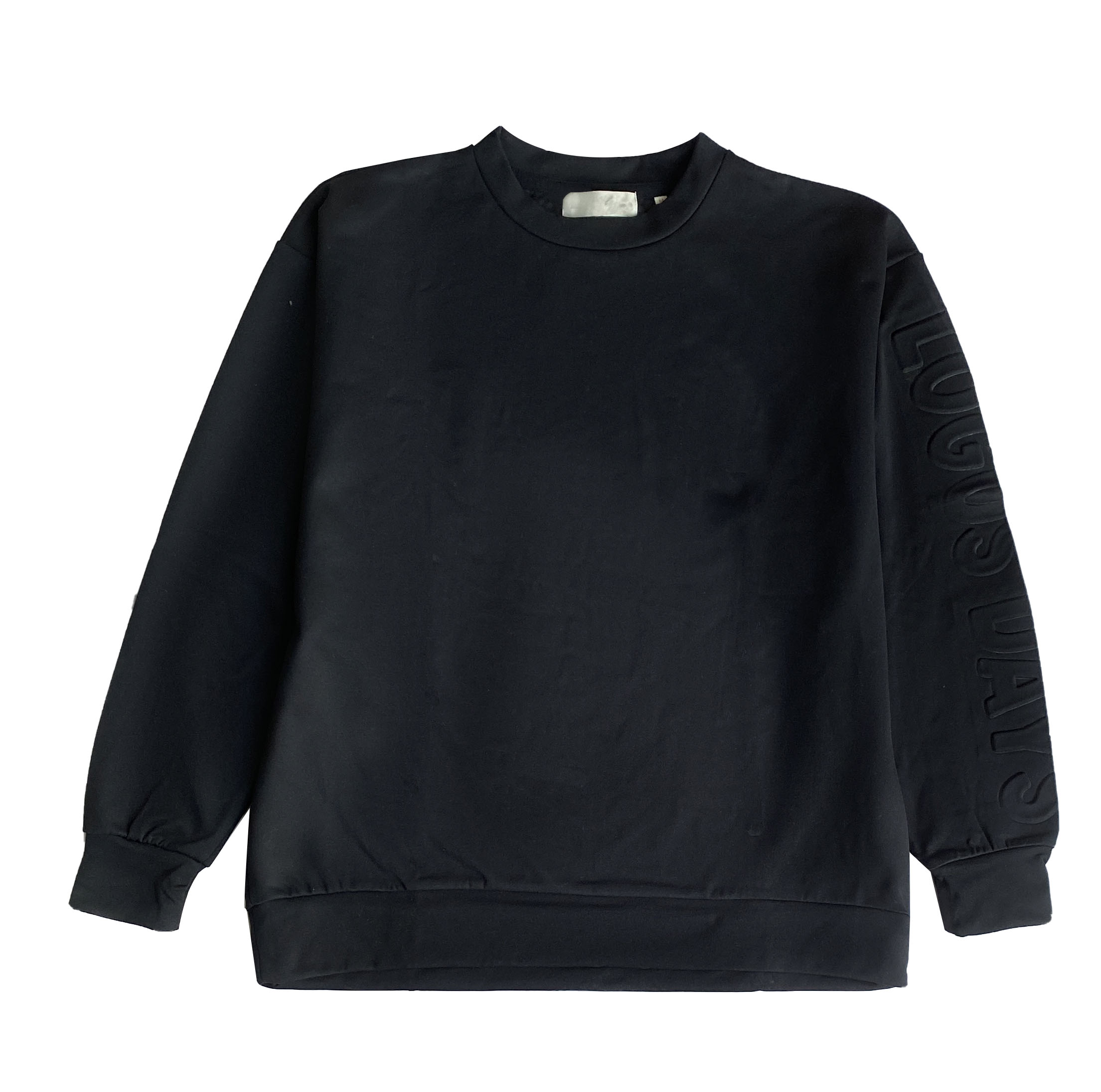 Crew-neck knit hoodie