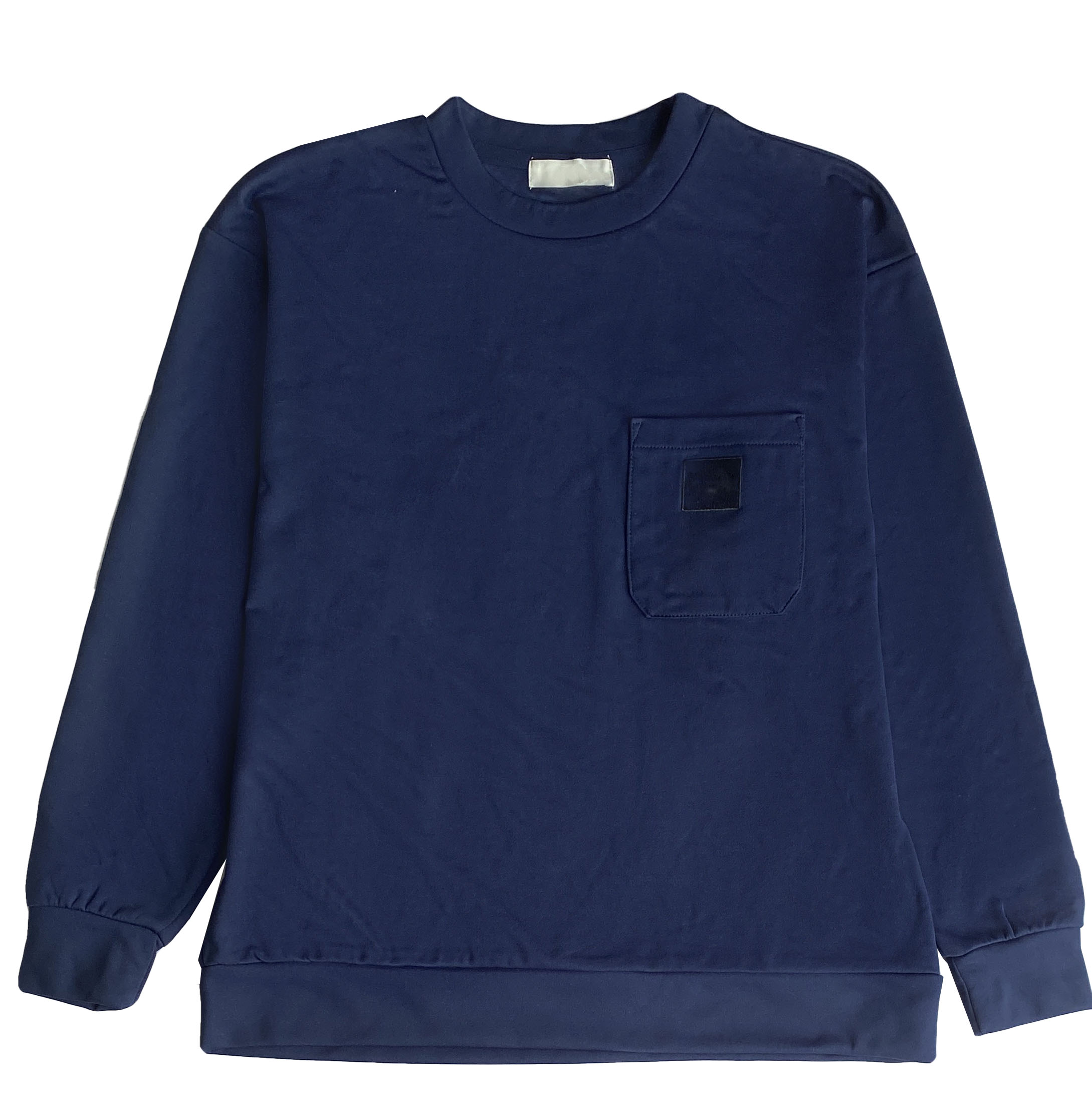 Crew-neck knit hoodie