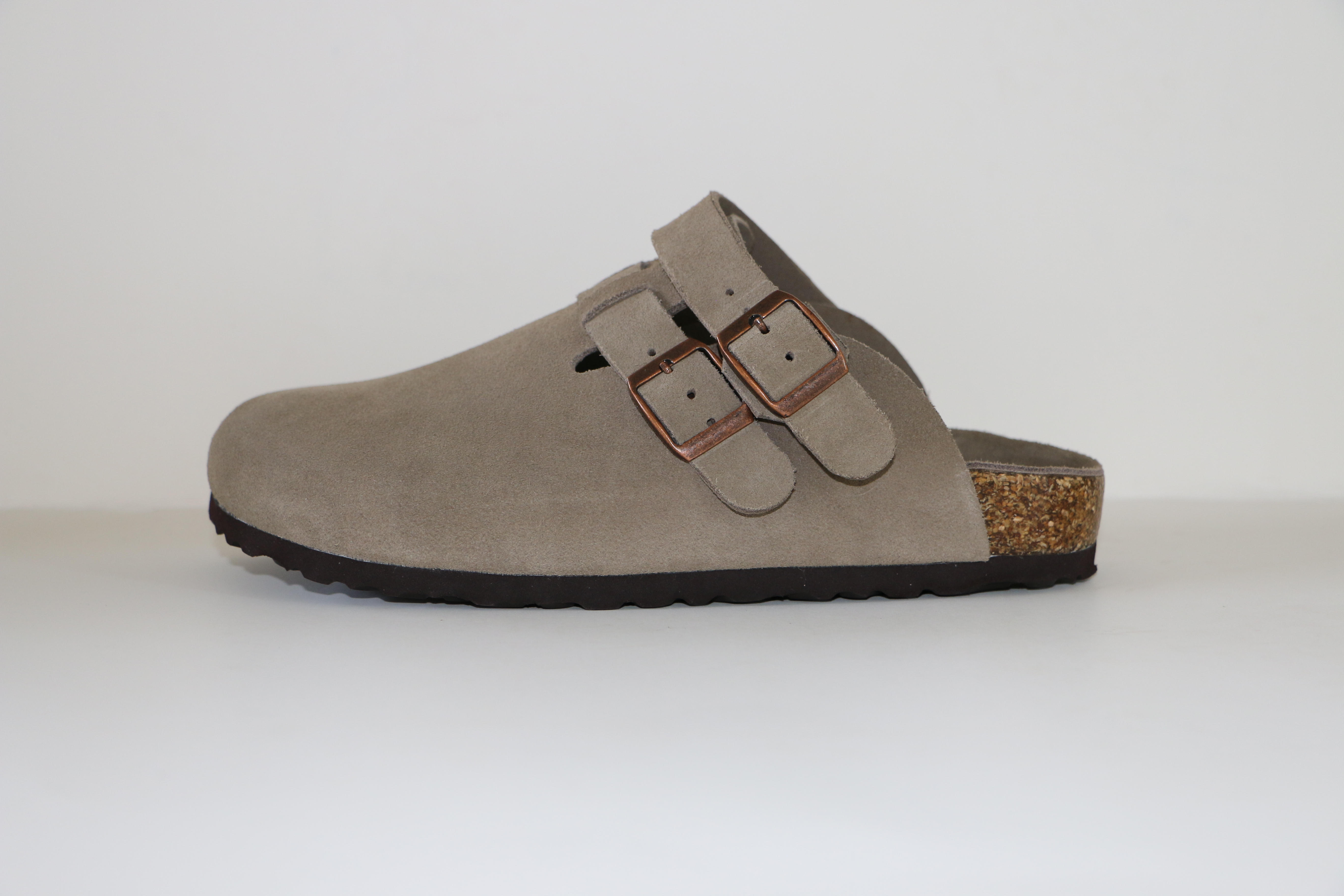 Toe Covered Sandals, Cork Footbed Slippers