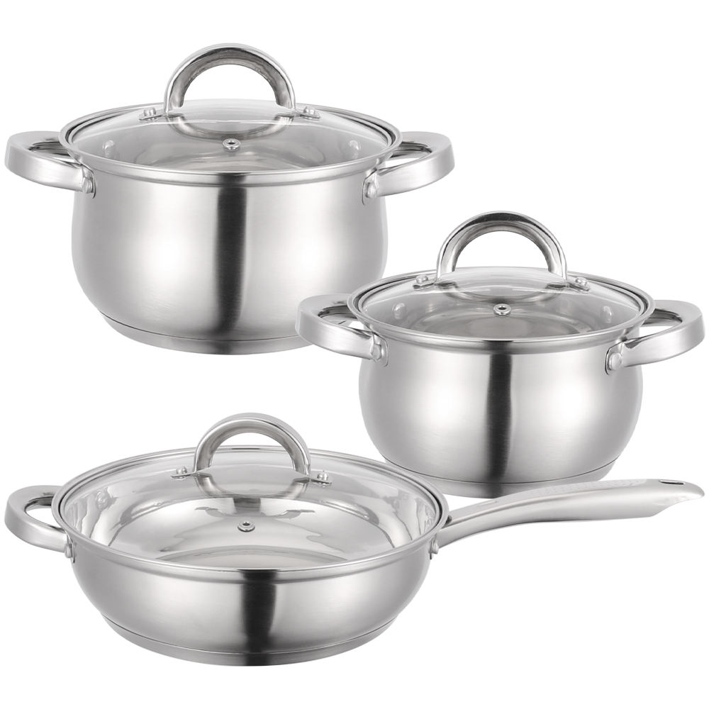 Kitchen ware kitchenware set, kitchen pot and pan set, stainless steel cooking pot set cookware sets