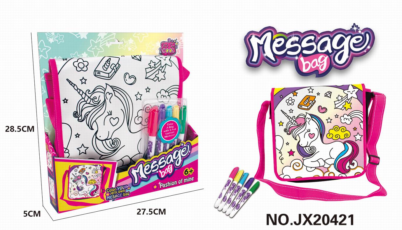 DIY Washable Unicorn Backpack With 5 Colorful Pens