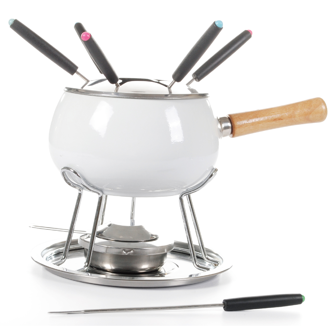 Enamel fondue set