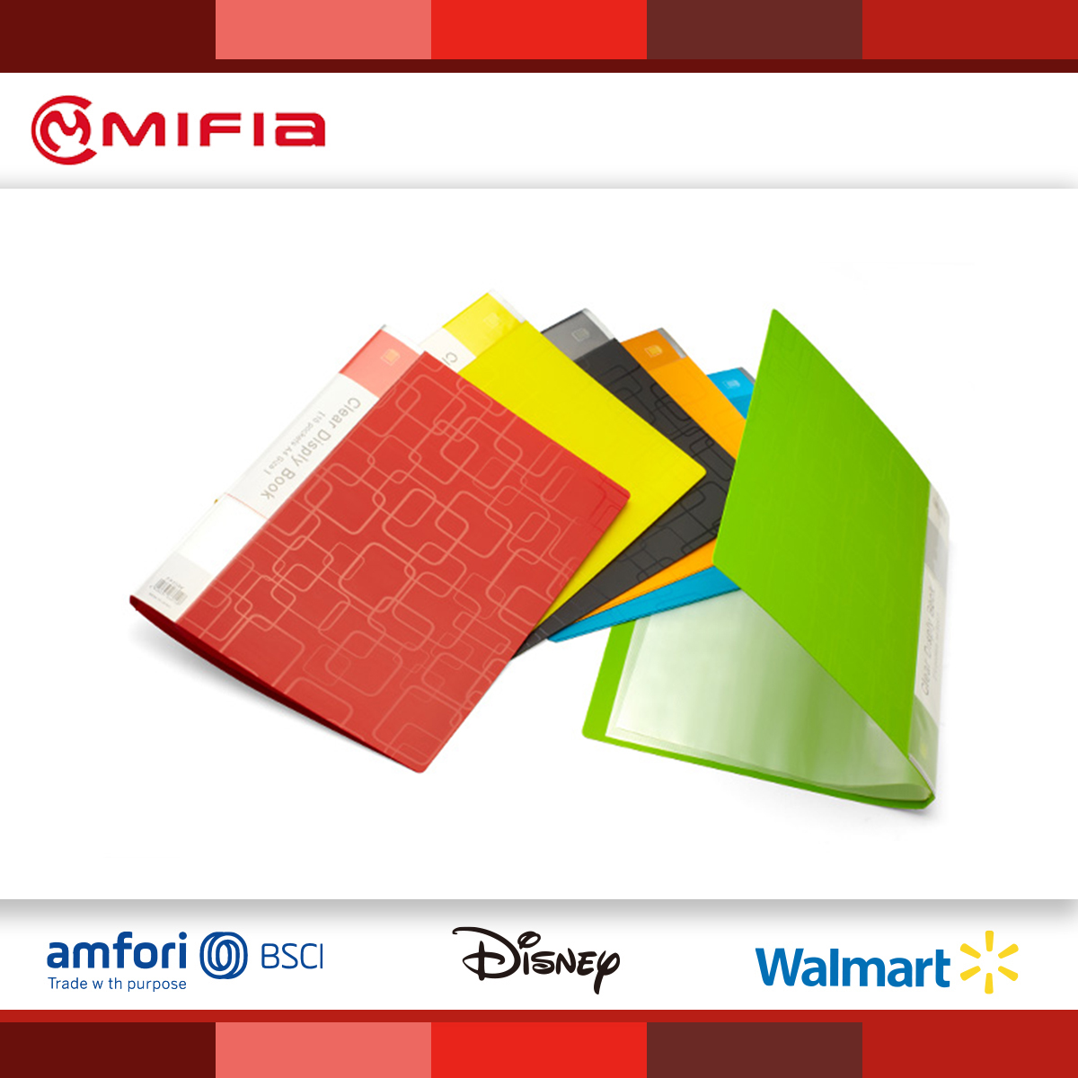 MIFIA Display Book with Embossed Pattern