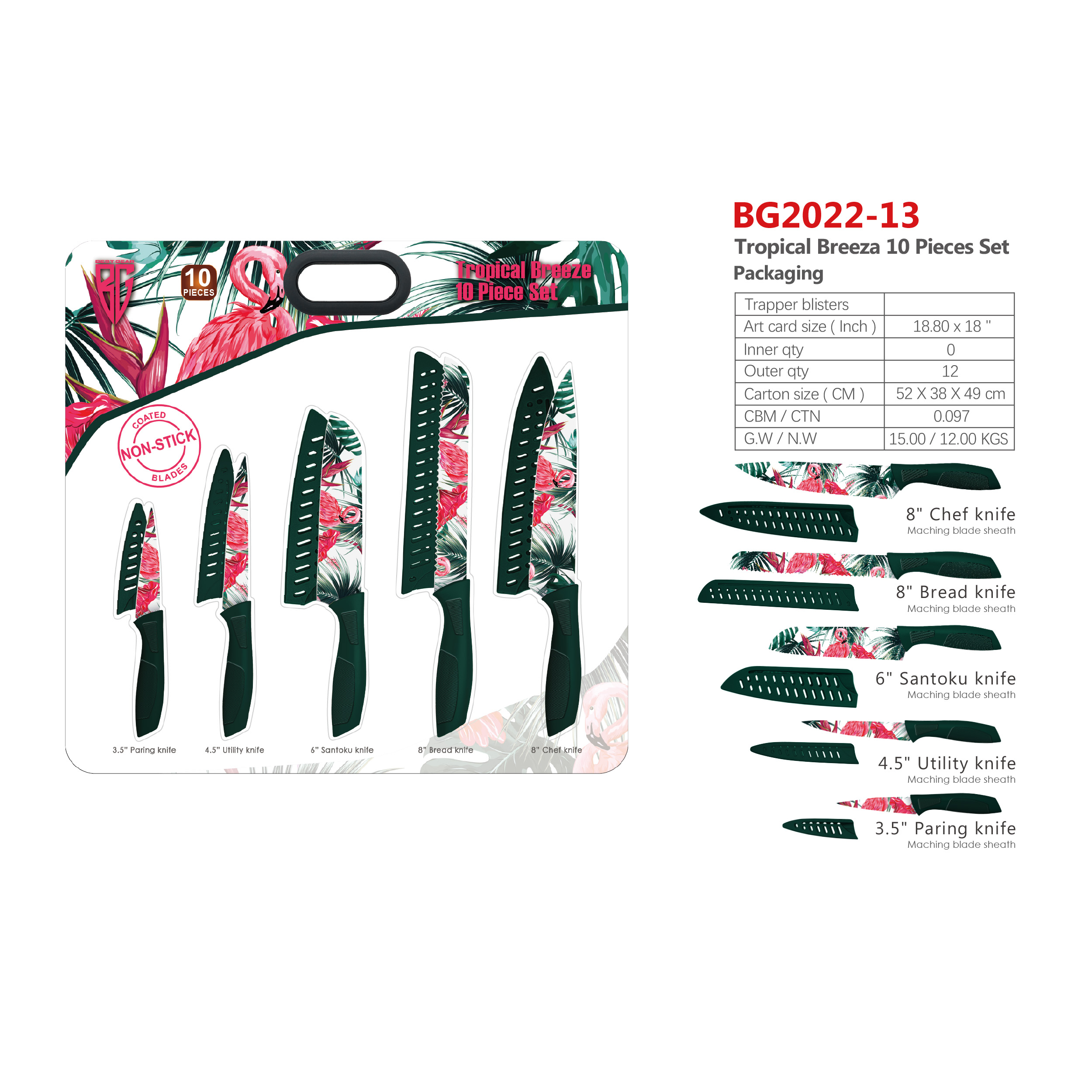 Tropical Breeza 10pcs Set Packaging