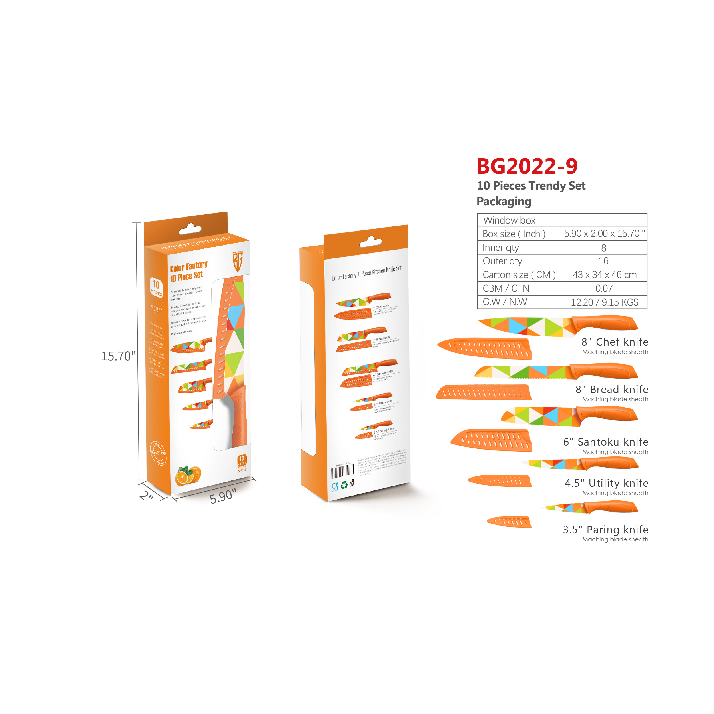 10pcs Trendy Set Packaging