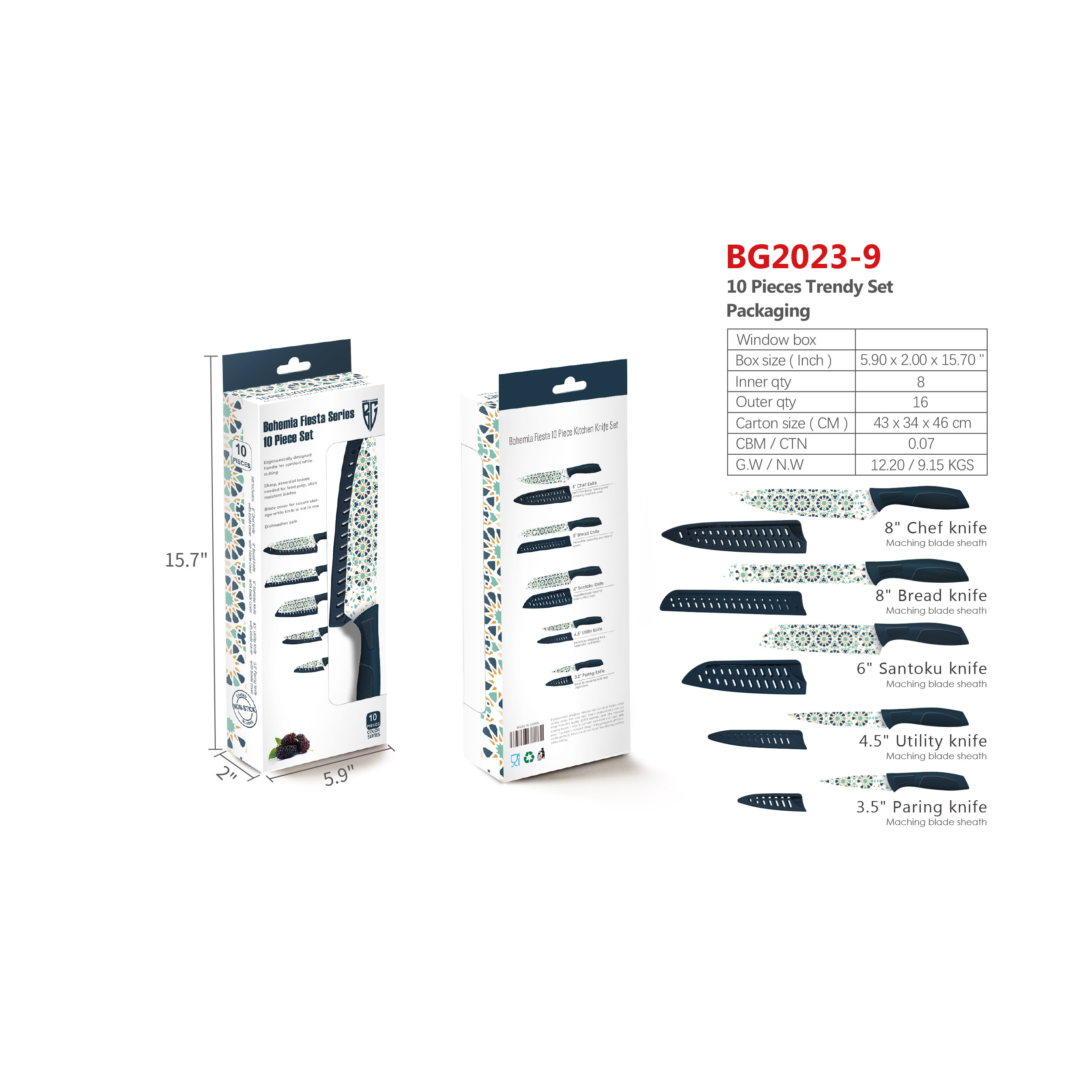 10pcs Trendy Set Packaging