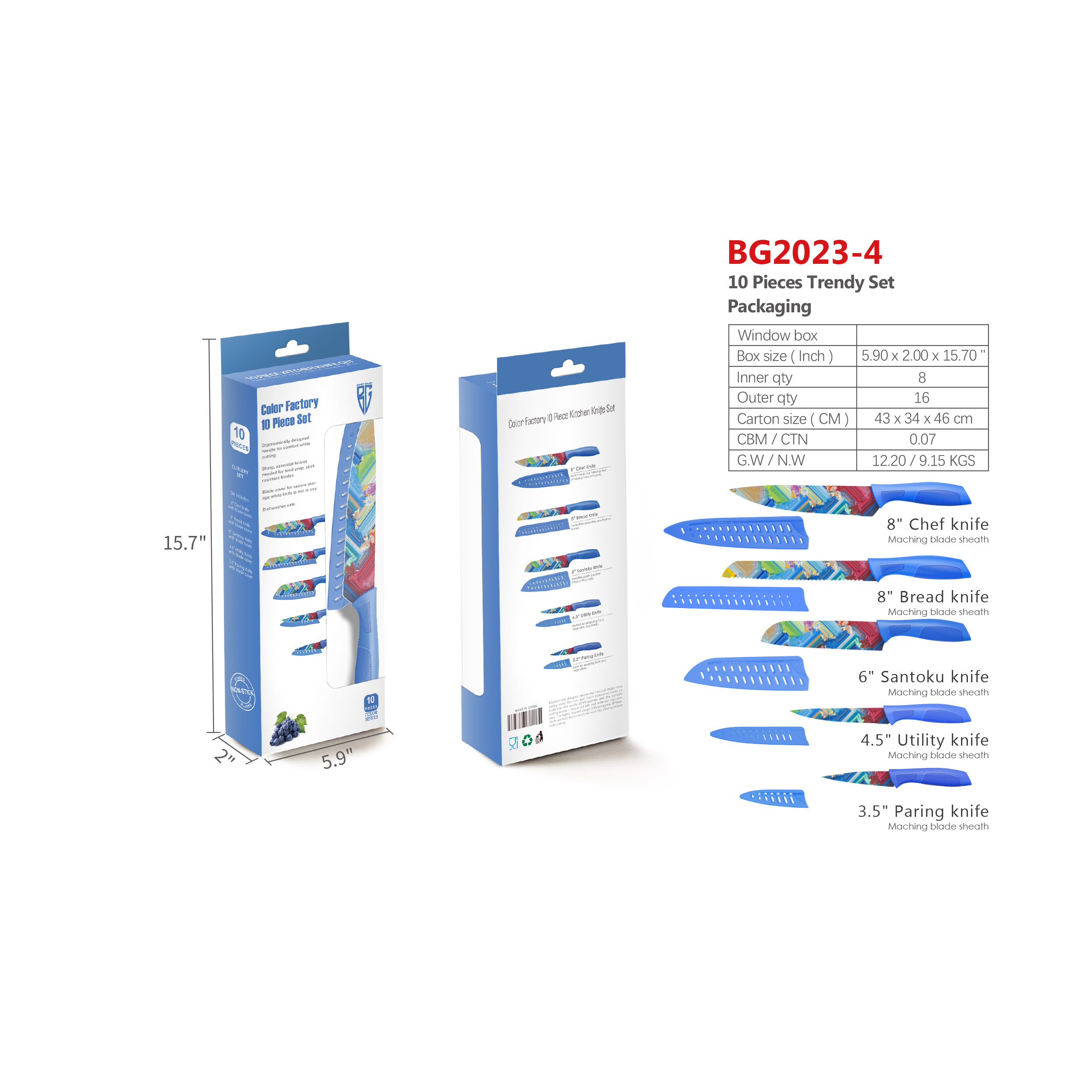 10pcs Trendy Set Packaging