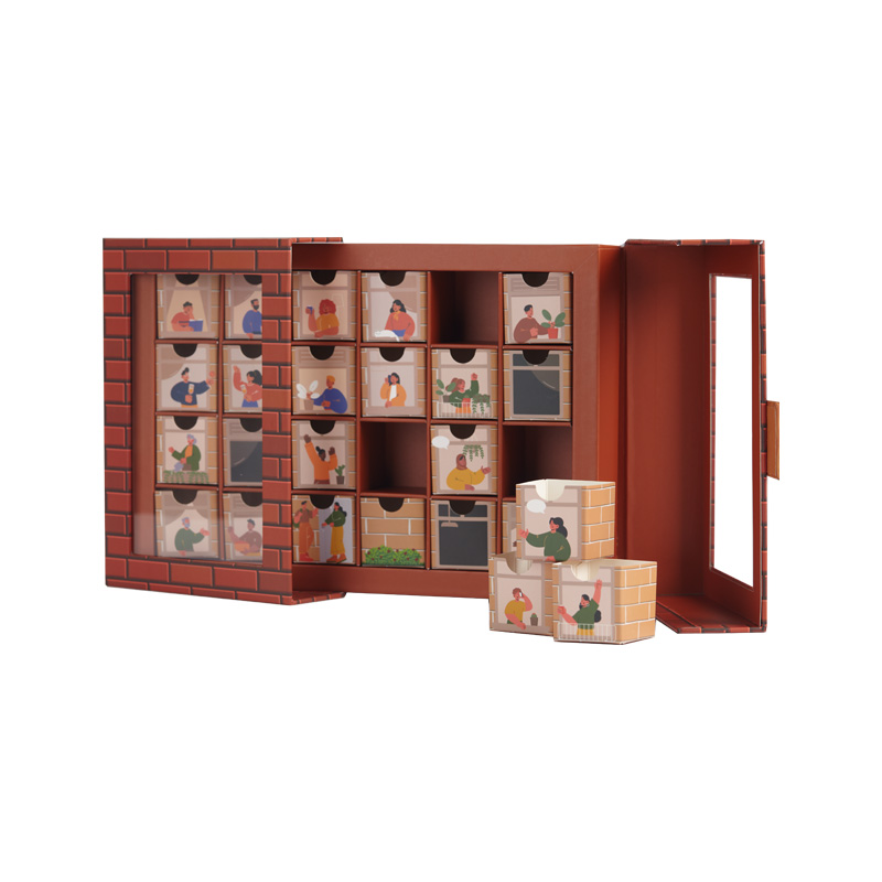 Gift Packaging Rigid Craft Cardboard Gift Box Clear Window Two Open Doors with Magnet Hard Box