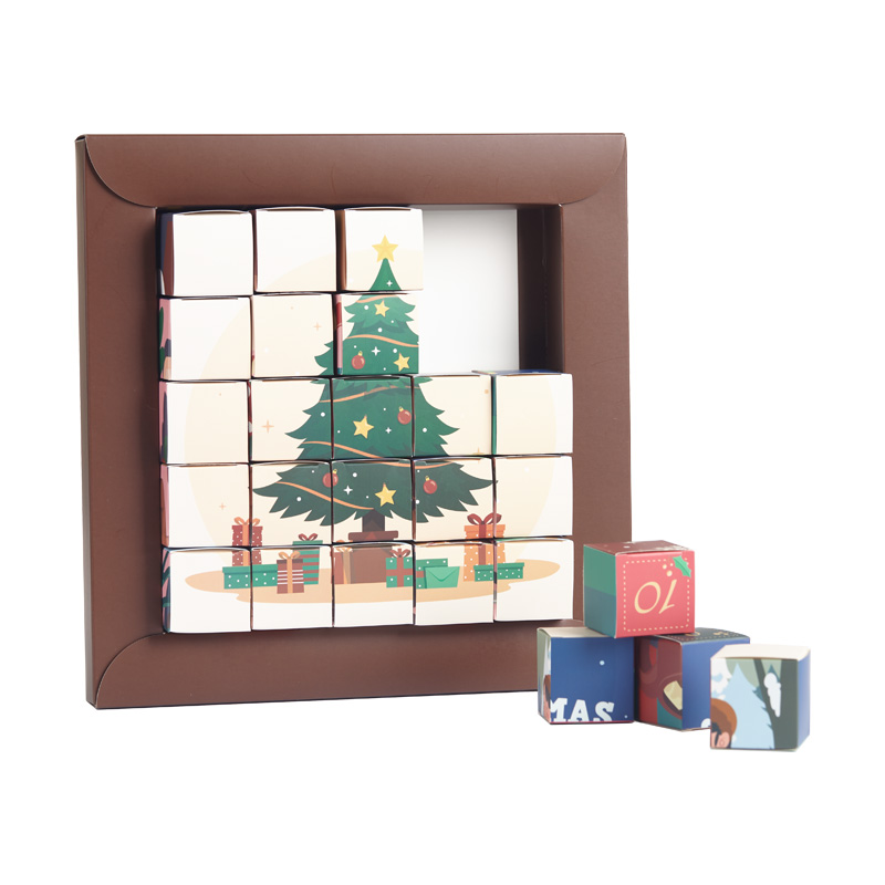Christmas Edition Puzzle Box Gift Packaging for Chocolate Cake Cookie Candy