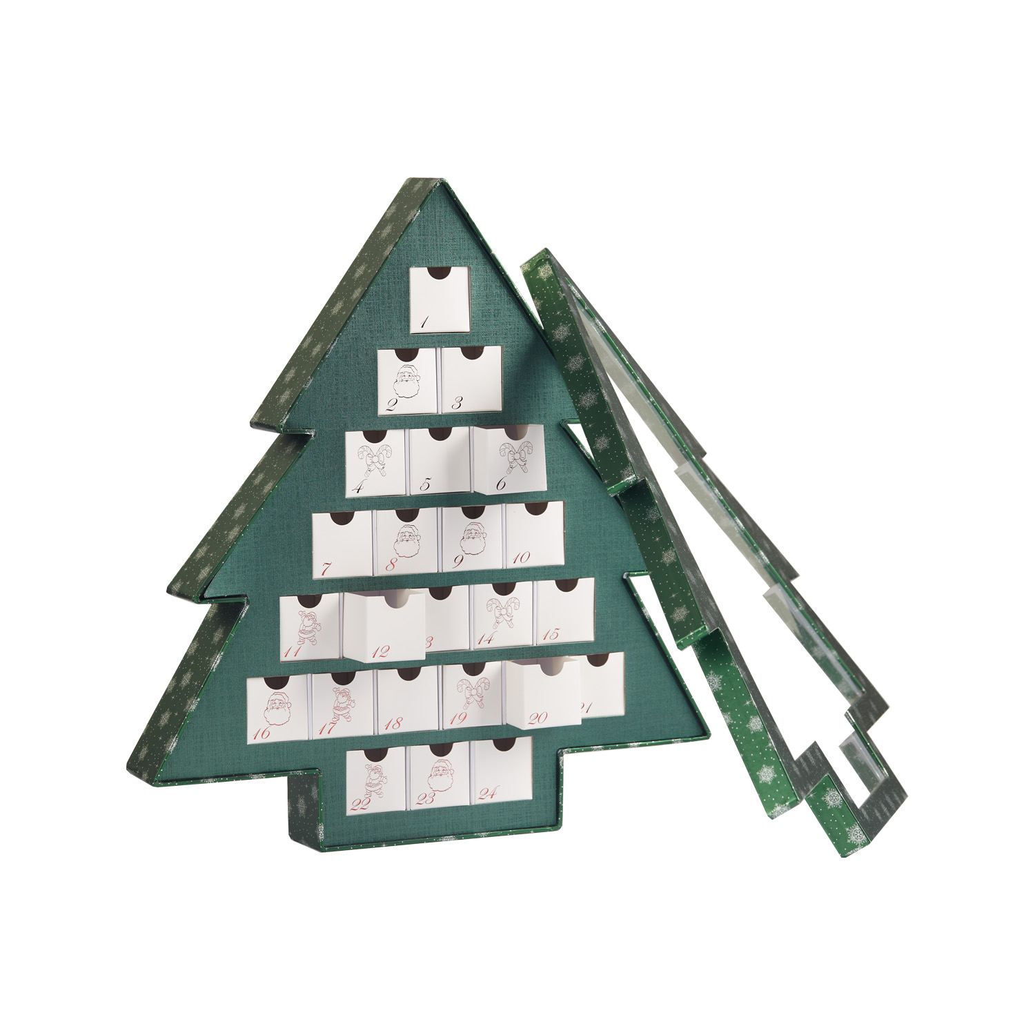 Gift Packaging Christmas Tree Shape Cradboard box Chocolate Candy Cookie Toy Blind Box with Lid