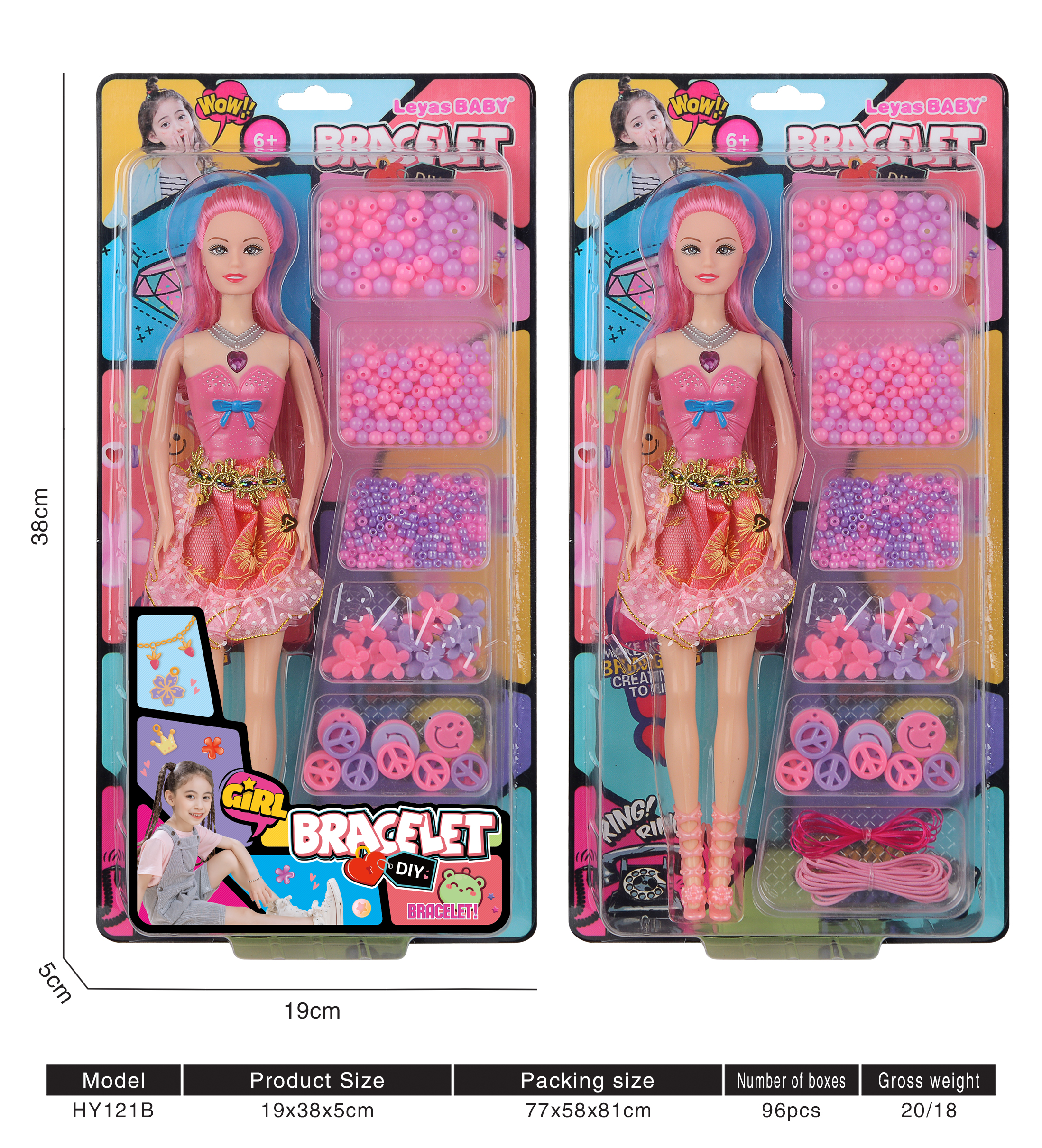 11 "fashion doll with beading DIY-HY121B