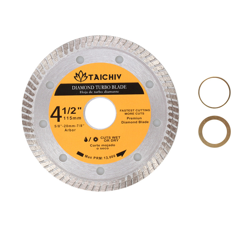 4.5“ turbo hot pressed diamond saw blade， segment diamond saw blade, dry cutting, wet cutting continuous , turbo